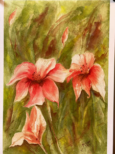 Limited Edition Numbered Painting Print “Day Lilies" Marolyn Smith