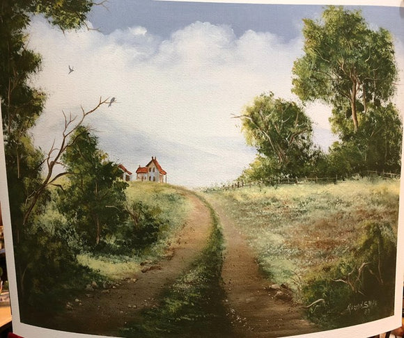 Limited Edition Numbered Painting Print “Country Road”