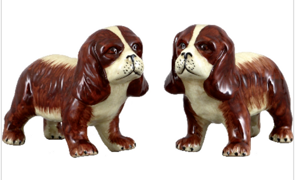 Staffordshire Reproduction Dog Pair Figurines Set of 2