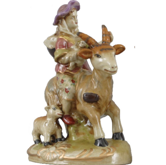 Staffordshire Reproduction Man Riding Goat