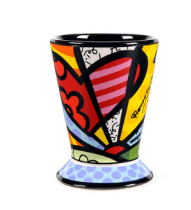 *New* Romero Britto Ceramic "A New Day" Heart Design Cup