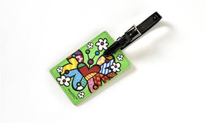 ROMERO BRITTO BUTTERFLY WITH HEART LUGGAGE TAG