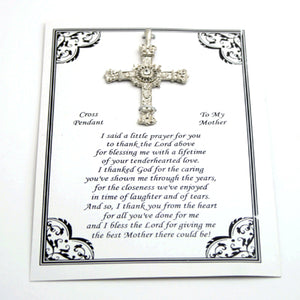 SENTIMENT CARD WITH CROSS PENDANT
