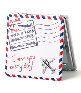 I MISS YOU EVERY DAY ENVELOP TRAVEL MIRROR