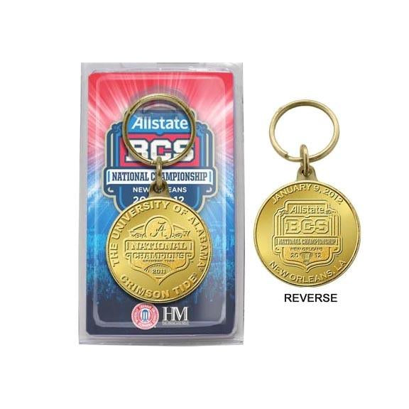 Alabama Crimson Tide 2017 Football National Champions Bronze Coin Keychain/ Key Chain