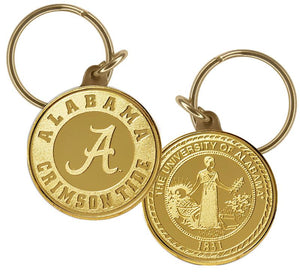 University of Alabama Bronze Coin Keychain/ Key Chain