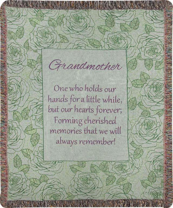 GRANDMOTHER...HOLDS OUR HANDS TAPESTRY THROW