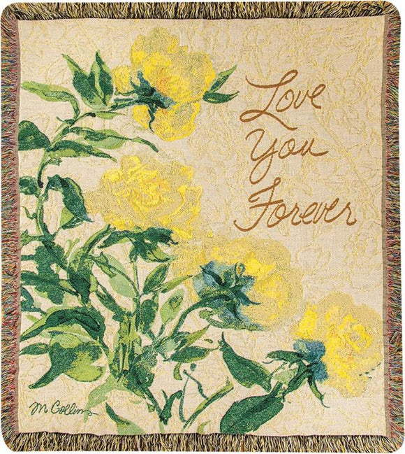 LOVE YOU FOREVER TAPESTRY THROW