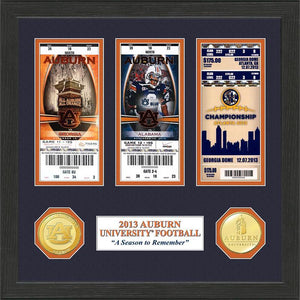 Auburn Tigers "Season to Remember" Ticket and Coin Collection