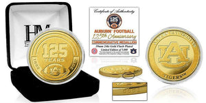 Auburn University Football 125th Anniversary Gold Mint Coin