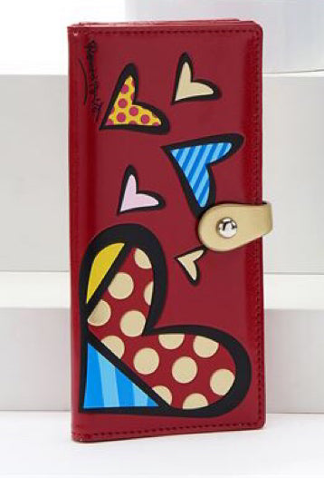 *NEW* ROMERO BRITTO ANNIVERSARY CLUTCH WALLET WITH HEARTS