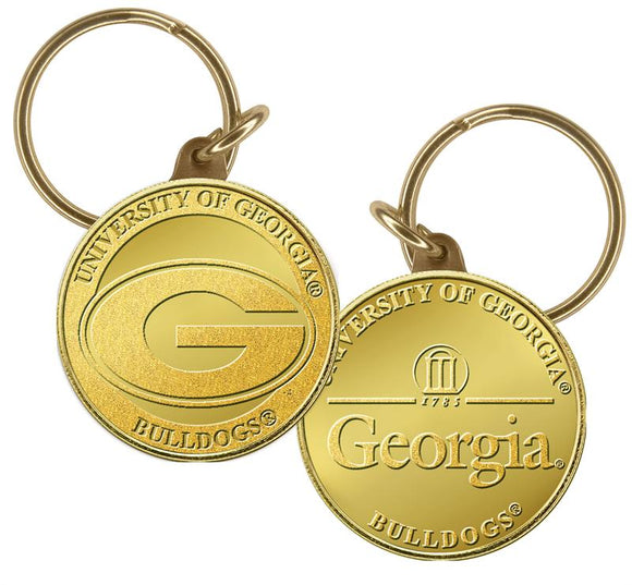 University of Georgia Bronze Coin Keychain/ Key Chain