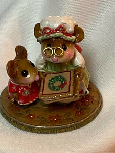 Wee Forest Folk Special Color Grandmas Book of Christmas w/ Wreath & Grandchild