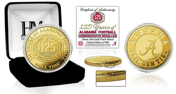 University of Alabama Football 125th Anniversary Gold Mint Coin
