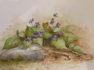 Limited Edition Numbered Painting Print “Wild Violets" Marolyn Smith