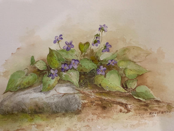Limited Edition Numbered Painting Print “Wild Violets