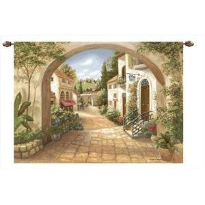 QUAINT TOWN GRANDE' TAPESTRY WALL HANGING