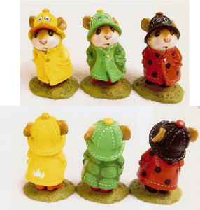 Wee Forest Folk Special Color Lady Bug, Turtle, & Rubber Ducky April Showers Set