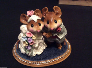 Wee Forest Folk Special Color Multi-Colored Flowers Wedding Pair