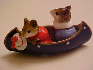 Wee Forest Folk Special Color R/W/B Two In A Canoe