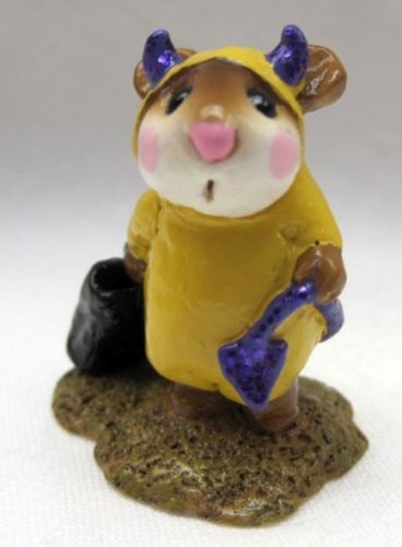 WEE FOREST FOLK RARE SPECIAL COLOR YELLOW DEVIL PURPLE TAIL & HORNS