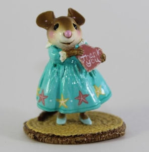 WEE FOREST FOLK SPECIAL EDITION LITTLE SWEETHEART GIRL HELPER MOUSE