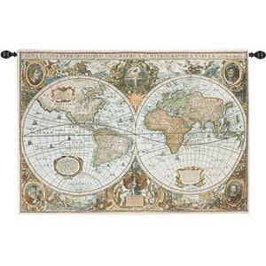 THE WORLD GRANDE' TAPESTRY WALL HANGING