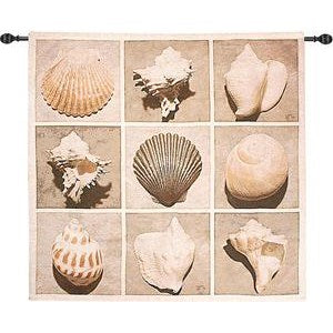 WEATHERED SHELL SAMPLER GRANDE' TAPESTRY WALL HANGING