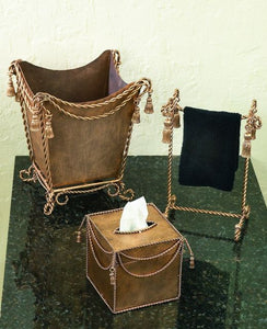 Antique Gold Iron Swag & Tassel Bathroom Collection Set of 3