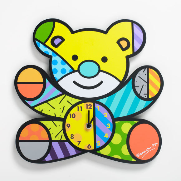 Romero Britto Teddy Bear Clock