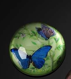 BOTANICAL BLUE BUTTERFLY PAPERWEIGHT