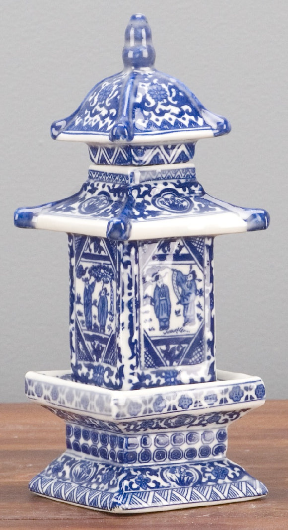 Blue and White Porcelain Pagoda