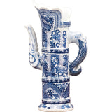 Blue And White Porcelain Oriental Wine Bottle
