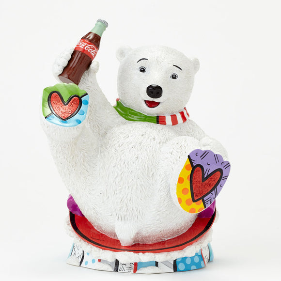Romero Britto Coke Baby Polar Bear Figurine