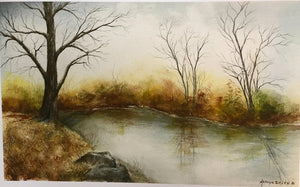 Limited Edition Numbered Painting Print “Country Pond”