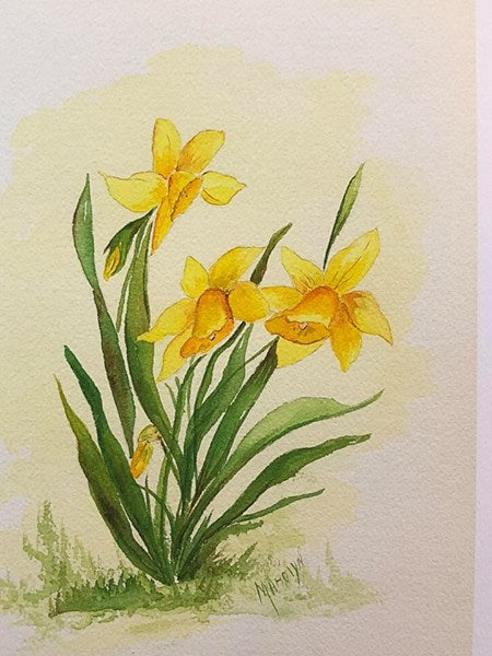 Limited Edition Numbered Painting Print “Daffodils A”