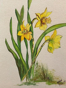 Limited Edition Numbered Painting Print “Daffodils B”