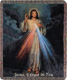 DIVINE MERCY WITH "JESUS, I TRUST IN YOU" TAPESTRY THROW