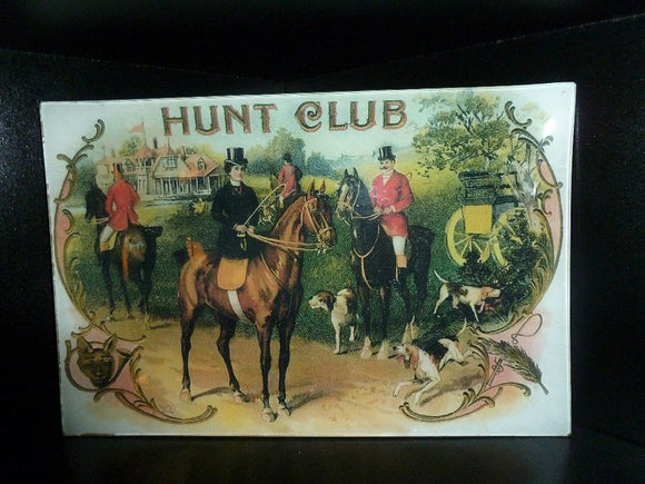 Hunt Club Fox Scene Decoupage Tray