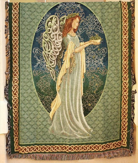 Irish Angel Tapestry Throw