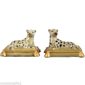Ceramic Leopard Pair Figurines