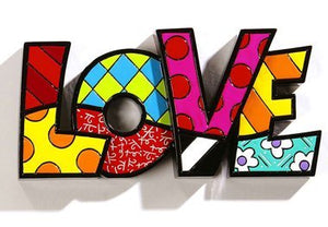 ROMERO BRITTO "LOVE" WORD ART