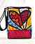Romero Britto Hearts Messenger Bag