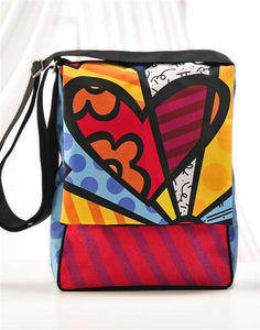 Romero Britto Hearts Messenger Bag