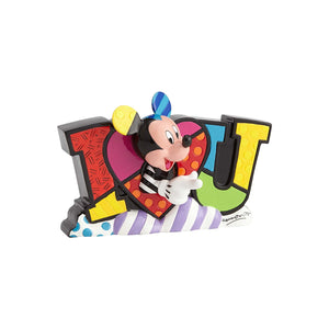 Disney By Britto Mickey Mouse "I Love You" Word Figurine