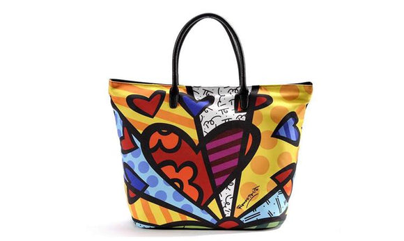  BRITTO Romero Reversible Beach & Pool Tote Bag, 17x15,  Colorful Artwork Pattern, Live Love Laugh (Words) : Clothing, Shoes &  Jewelry