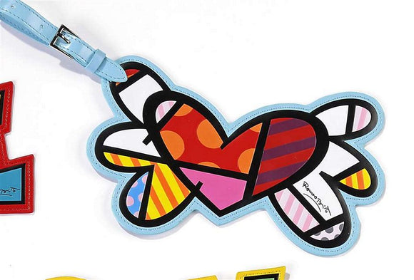 ROMERO BRITTO FLYING HEART LUGGAGE/BACKPACK ID TAG
