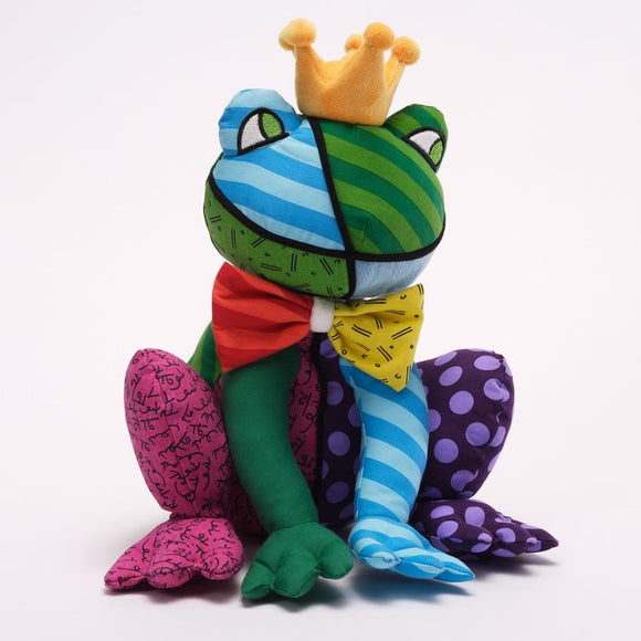 Romero Britto Plush Frederic The Frog Prince With Crown