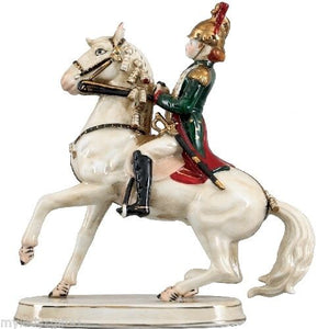 Ceramic Royal Knight on Horse Figurine