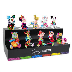 DISNEY BY BRITTO COMPLETE SET OF 10 DISNEY MINI'S WITH DISPLAY